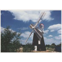 Thelnetham Windmill Diss After 1980s Restoration Norfolk Postcard