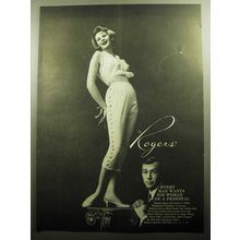 1958 Rogers Plantation Pajamas Ad - Every man wants his woman on a pedestal
