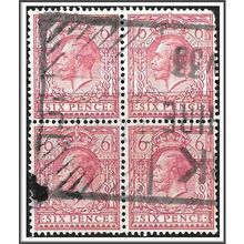 SG 426 6d Deep Reddish Purple Block of 4 Used hrd2a