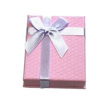 Pink gift box pendant necklace earrings brooch boxes app 8 cm x 7 cm x 2 cm