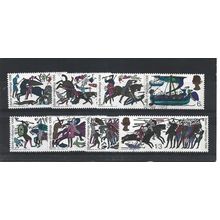GB.900th Anniv of Battle of Hastings set of 8.Phosphor Issue.Fine Used.Jul25