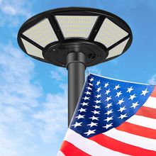 Flag Pole Light Solar Powered 440 Leds, Solar Flagpole Light with DC Charge Port