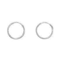 Pair of 925 Sterling Silver 18mm x 1mm Endless Hoop Earrings