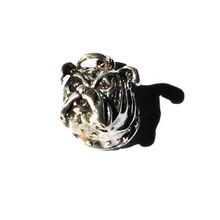 Sterling Silver Bulldog Face Charm Pendant