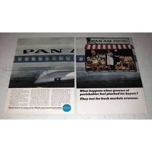 1966 Pan Am Airline Ad - Growers of Perishables