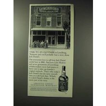 1992 Jack Daniels Whiskey Ad - Talk to an Oldtimer