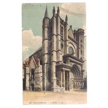 L'EGLISE, MONTEREAU, FRANCE used antique postcard 1914