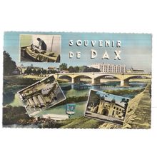 SOUVENIR DE DAX, FRANCE used postcard. 1961 postmark =
