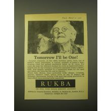 1965 RUKBA Royal United Kingdom Beneficent Association Ad - Tomorrow I'll Be