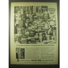 1965 Metal Box Ad - At number 5 Walnut Tree Road we found 467 packages