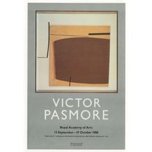 Victor Pasmore Brown Development 2 Painting 1980 Exhibition Postcard