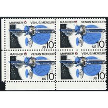 1557, MNH 10¢ Black Color Shift Freak Error Space Block - Stuart Katz