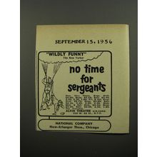 1956 No Time for Sergeants Play Ad - Wildly Funny