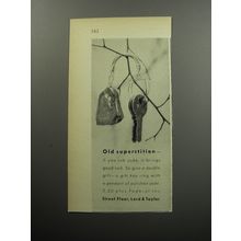 1956 Lord & Taylor Jade Key Ring Ad - Old Superstition