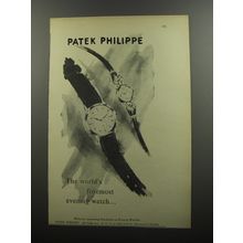 1956 Patek Philippe Watches Ad - The world's foremost evening watch