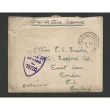 GB 1945 Field Post Office Cover With Censor And Original Contents To London E6