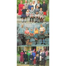 The Royal Family in Balmoral Castle Sandringham 3x Postcard s