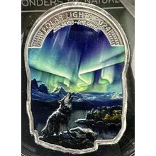 1 Oz Silver Collectible Wonders of Nature Polar Lights Box & COA Mintage Of 999