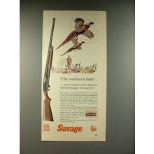 1959 Savage Model 30 Shotgun Ad - Action's Fast