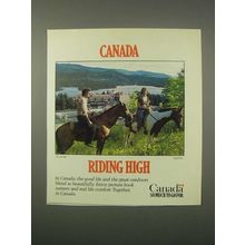 1980 Canada Tourism Ad - Riding High, St. Jovite Quebec