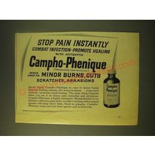1956 Campho-Phenique Antiseptic Ad - Stop pain instantly