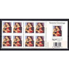 3355a 33c Madonna and Child Very Fine MNH Pane/20 P# B1111 L01044
