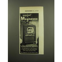 1949 Magnavox Contemporary Television Ad - Magnificent Magnavox Television