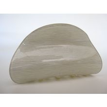 Glossy lite gray hair claw clip