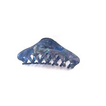 Long iridescent blue abalone sea shell effect hair claw clamp clip