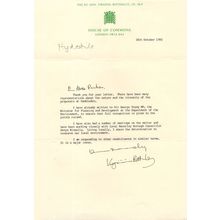 Virginia Bottomley MP Hambledon Environment Conservation Hand Signed Letter