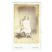 Victorian cdv photo girl standing Salisbury photographer