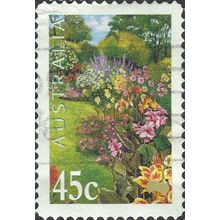 AUSTRALIA, FLOWER, Gardens, Canna s/a, green 2000, 45c, #2