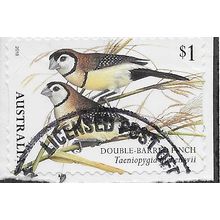 AUS 2018 $1.00 (S/A) 'BIRDS -FINCHES -DOUBLE' ON PAPER FINE USED (EBID25-897)