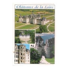 CHATEAUX DE LA LOIR , FRANCE used vintage postcard multiview 1998 posttmark #