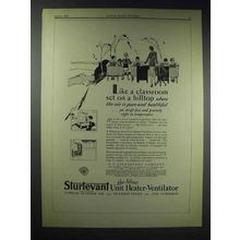1929 Sturtevant Unit Heater-Ventilator Ad - Classroom