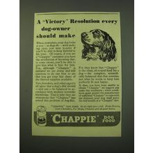 1942 Chappie Dog Food Ad - A Victory Resolution every dog-owner should make