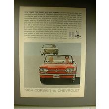 1964 Chevrolet Corvair Monza Convertible, Coupe Car Ad