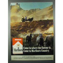 1977 Marlboro Cigarette Ad - Marlboro Country