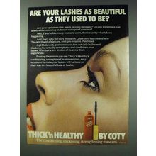 1978 Coty Thick 'n Healthy Mascara Ad - Your Lashes