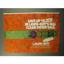 1987 Lawn-Boy Lawn Mower Ad - Clean Sweep