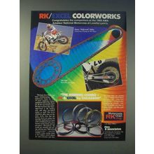 1989 RK Motorcycle Chains and Excel Colorworks Alloy Rims Ad