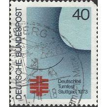 GERMANY, SPORT, Gymnastics Festival, Stuttgart, blue 1973, 40pf, #2