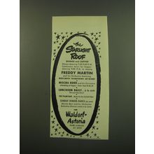 1949 The Waldorf-Astoria Hotel Ad - The Starlight Roof