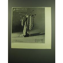 1949 Bronzini Ties Ad - Photo by John Rawlings - Navy stars on grounds of green