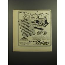 1952 Palm Beach Biltmore Hotel Ad - Gala Holiday Houseparty