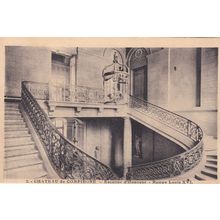 Escalier D'Honneur Rampe Louis XVI Chateau De Compiegne Antique French Postcard