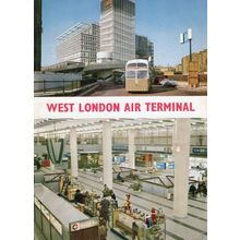 West London Air Terminal Airport Baggage Snack Bar 1980s Postcard