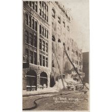 Kelly Block Winnipeg Fire Brigade Disaster Canadian RPC Old Postcard