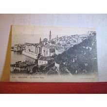 LA VIEILLE VILLE, MENTON, FRANCE used antique postcard 1904 pm =