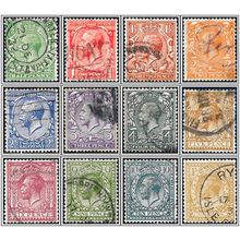 KGV SG418-429 1924 Royal Cypher Set of 12, Used hrd2a